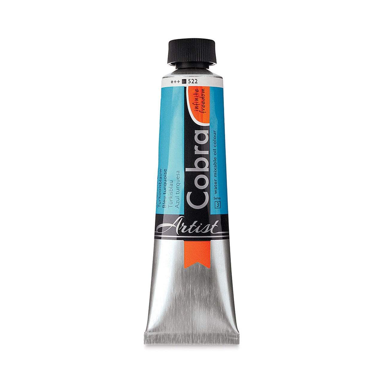 Cobra Artist Water Mixable Oil Paint - Turquoise Blue, 40 ml tube
